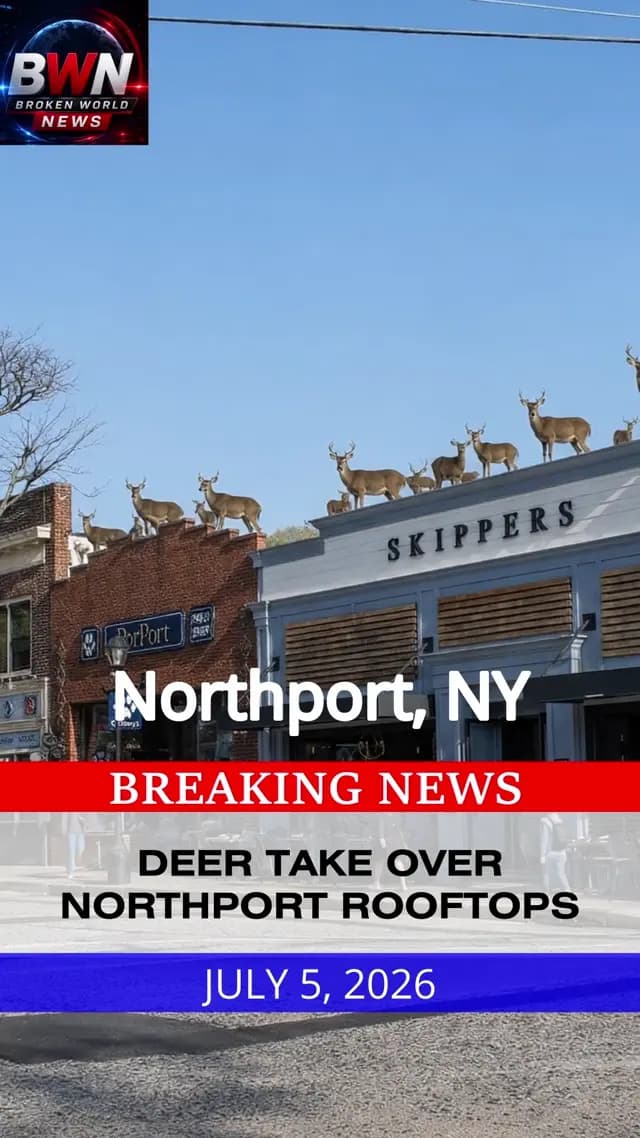 Deer Take Over Northport Rooftops thumbnail