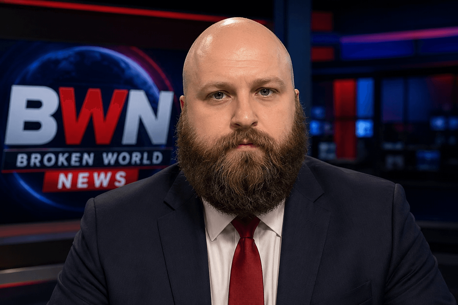 Brock Newsome at the BWN anchor desk